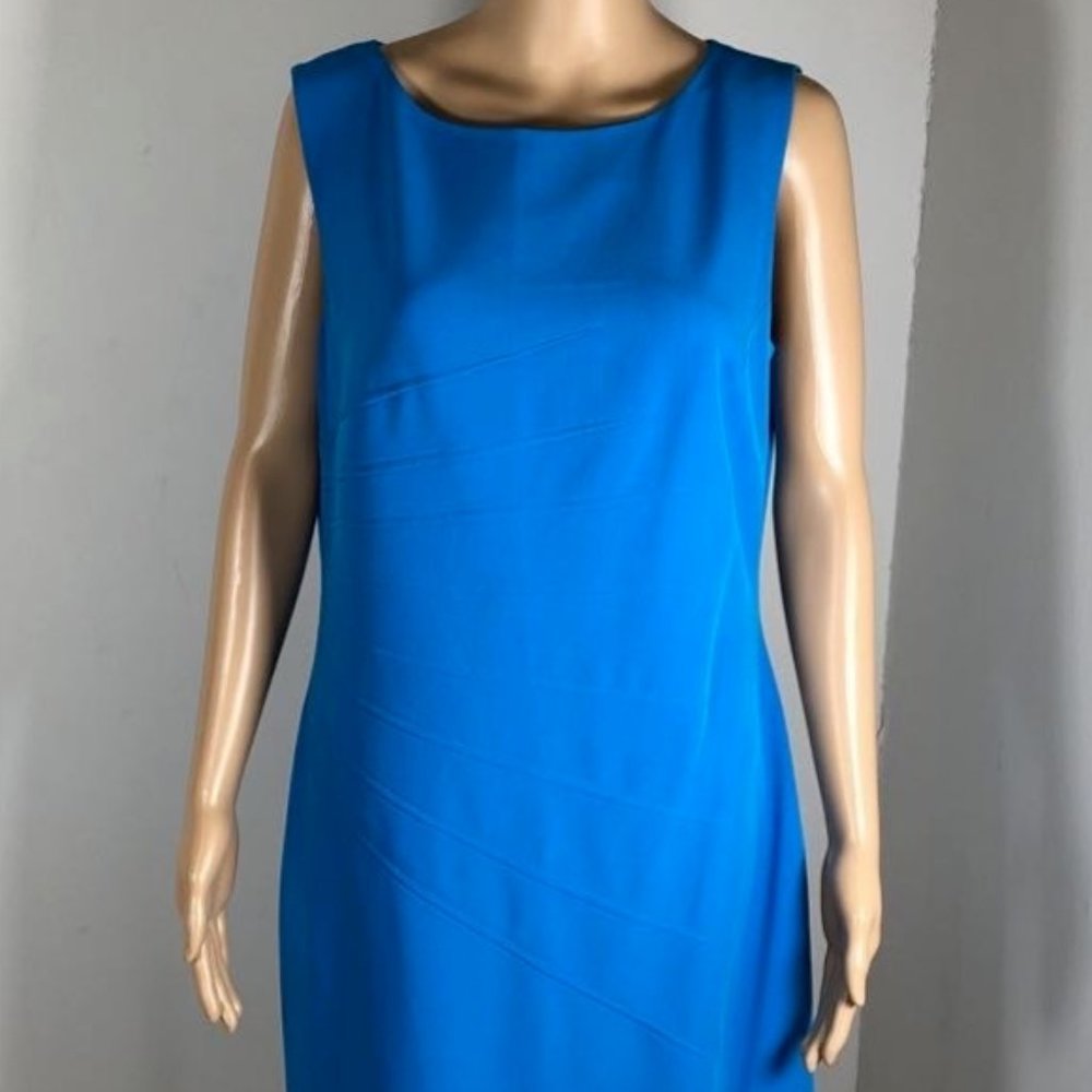 Tahari Arthur S. Levine Womens Sheath Dress Blue C